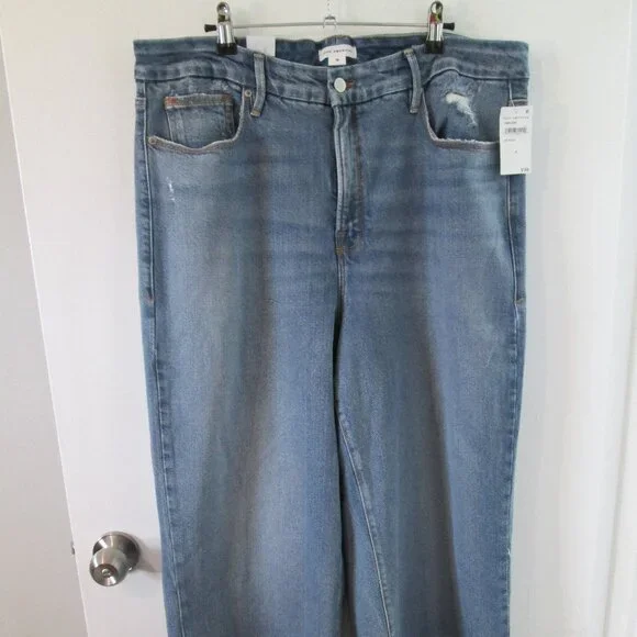 Good American Good Waist Palazzo Crop Jeans Sz 18 NWT - Picture 5 of 13